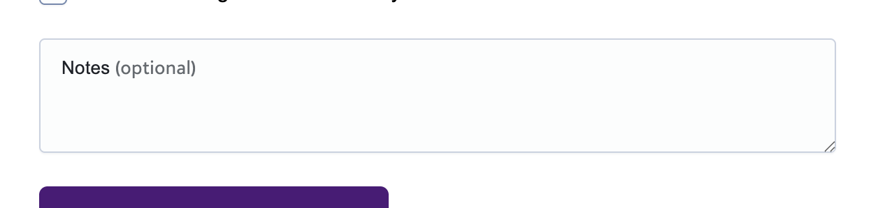 Screenshot showing the Notes field with 'Judy Harward Memorial Scholarship Fund' entered